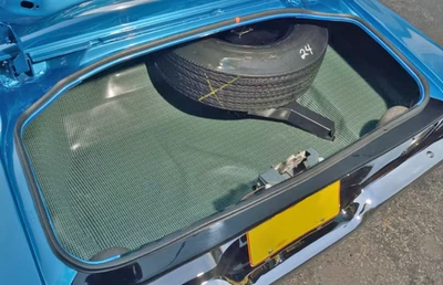 1970-73 CHEVROLET CAMARO PONTIAC FIREBIRD VINYL TRUNK MAT AQUA/BLK HOUNDSTOOTH - Image 1 of 2