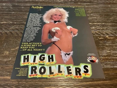 High Rollers/Naughty Neighbors 8.5 英寸 x 11 英寸成人电影广告光滑 Dana Lynn — 第 1/2 张图片