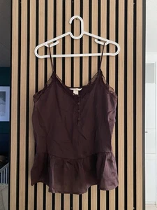 NEU H&M Peplum Top In Lila Aubergine Gr. 38 / M Ungetragen - Bild 1 von 4