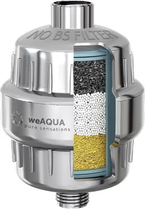 WeAQUA Heavy Duty NO BS Shower Filter – 99% Removal for Filter, Chrome  - Picture 1 of 7