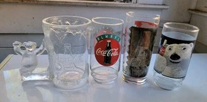 Lot Of 4 Coca Cola Collectors Glasses /Mug - Picture 1 of 8