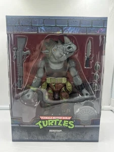 Modellino Super 7 TMNT 2020 Teenage Mutant Ninja Turtles Rocksteady nuovo con scatola! - Foto 1 di 6