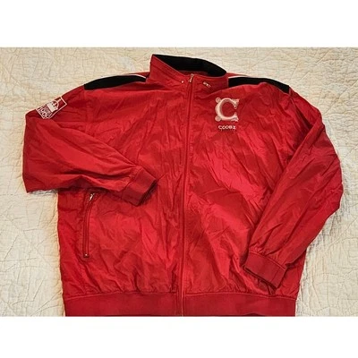 Coogi Men's Embroidered Full Zip Active Windbreaker Hooded Jacket Size 6XL Red - Image 1 of 4