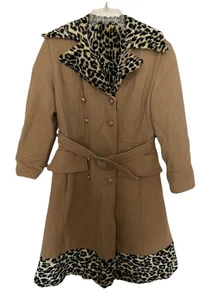 ⭐️Cappotto donna con cintura foderato stampa leopardata marrone ⭐️ - Foto 1 di 9