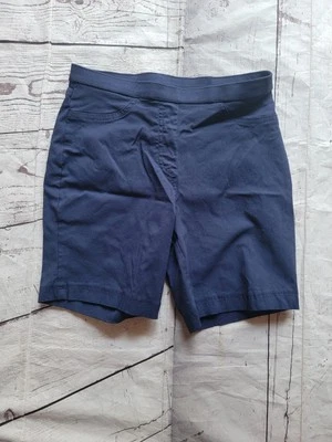 Pantalones Cortos Laura Scott Para Mujer SP Azul Marino Chino Frente Plano Elástico Damas  Foto 1 de 4