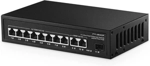 Conmutador PoE puertos POE 10/100Mbps + 2 Gigabit Uplink 1 x 1G SFP, 802,3af/a 120 W - Imagen 1 de 11