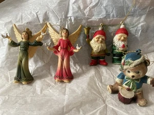LOT 5 Vintage, Hong Kong, Kunststoff Weihnachtsengel mit Tauben entzückende Elfen’s In - Bild 1 von 11