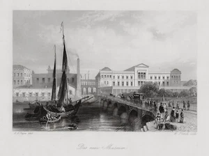 BERLÍN: El nuevo museo. Grabado en acero original francés alrededor de 1850 - Imagen 1 de 2