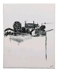 No.506 Original Modern Impressionistic Landscape Ink Painting By K.A.Davis - Picture 1 of 11