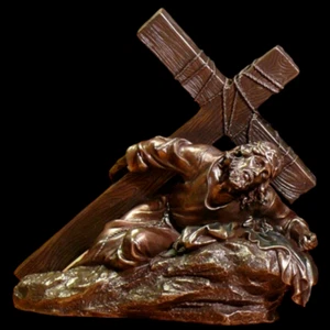 SKULPTUR - JESUS ​​TRÄGT DAS KREUZ VERONESE (WU75434A4) - Bild 1 von 4