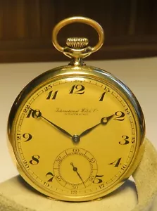 IWC Schaffhausen 14K 585 Gold Luxus Taschenuhr Lepine Herren HTU Schwanenhals - Bild 1 von 6