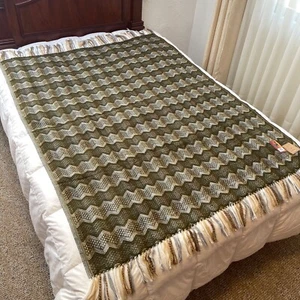 HANDMADE ANDEAN ALPACA BLANKET 55x66 - Picture 1 of 39