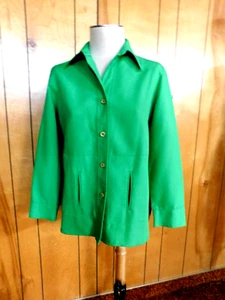 Vintage Jacket WILROY Green Poly Tag Size 12 - Picture 1 of 8