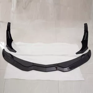 Divisor de labios delantero y winglets negro brillante para Corvette C7 Z06 Stage 3 2014-2019 - Imagen 1 de 12