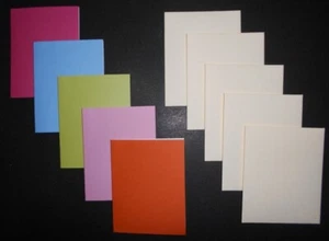 DIY CARDS - 5 Blank COLOURED MINI CARDS - 5 Handmade Envelopes - Picture 1 of 2