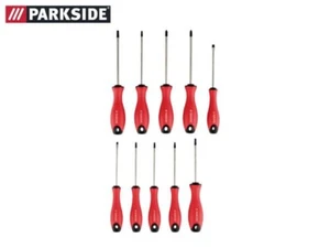 Parkside Schraubendreher Set 10-teiliges Set hochwertig Chrom Vanadium Stahl rot - Bild 1 von 12