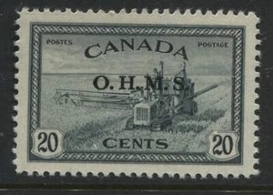 Canada 1946 20 cents overprinted OHMS unmounted mint NH - Picture 1 of 1