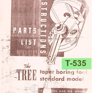 Tree Taper Boring Tool Instructions and Parts Manual - Picture 1 of 1