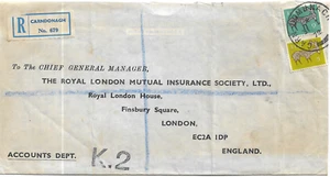 IRELAND CARNDONAGH TYPED REG COVER 1972 TO ENGLAND MY REF 74 - Picture 1 of 2