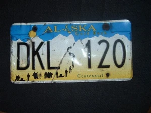 Vintage Alaska centennial gold rush license plate (DKL-120) AK - Picture 1 of 1