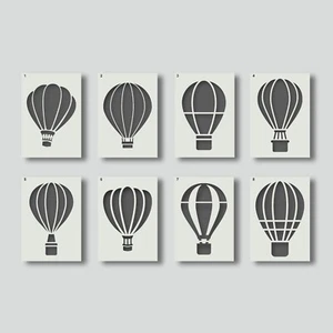 Hot Air Balloon reusable stencils for wall art, kids bedroom decor. LOT 1 - Picture 1 of 11
