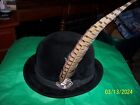 Vintage Austrian P&amp;C Habig Wien Men&#39;s Black Fedora Hat   Wool sz 7 1/8
