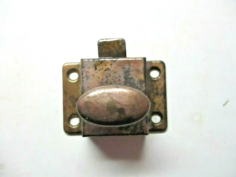 Dark Steel Transom Window Cabinet Door Spring Latch Lock Thumb Turn 1 Antique Cover