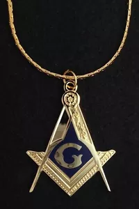 Masonic Large Enameled Pendant with 30" Chain New (MM3-PC) - Picture 1 of 1