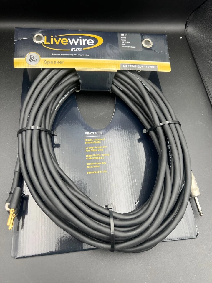 Cable de micrófono Livewire Elite Quad XLR 50 pies negro EM50 Foto 1 de 1