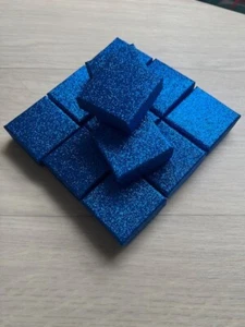 WHOLESALE JOBLOT 12 BLUE GLITTER RING BOXES, JEWELLERY PACKAGING - Picture 1 of 5