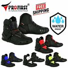 Produktbild - Motorcycle Racing Boots Motorbike Leather Short Ankle Boot Riding Armoured Shoes