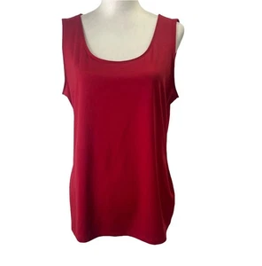 Charter Club Tanktop Damen Large rot fest Nylon Stretch breite Träger Pullover - Bild 1 von 16