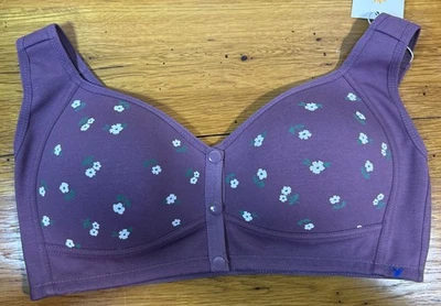 Sujetadores Daisy cómodos y cómodos botones delanteros para personas mayores talla L púrpura Foto 1 de 4