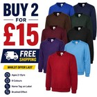 UNEEK Kids V-Neck Jumper - Boys Girls Warm School Uniform Sweatshirt - 2 for £15