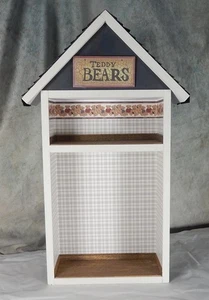 OOAK Dollhouse Teddy Bear Wall Diorama Shadowbox  Dollhouse Miniature 1:12 - Picture 1 of 18
