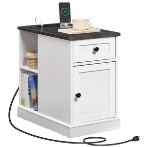 Beistelltisch Nachttisch Beistelltisch zur Aufbewahrung 23,6’’ L x 13,8” B x 23,6’’ H - Bild 1 von 7