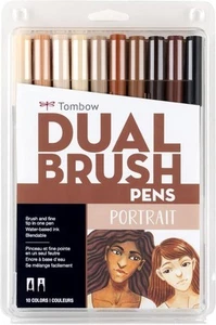 Tombow Dual Brush Pen Art Markers, Portrait, 10-Pack, 56170 - Picture 1 of 9