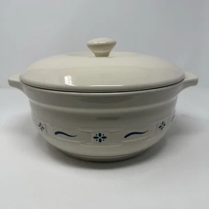 Longaberger 2.5 Qt Woven Traditions Blue Covered Casserole - Picture 1 of 10