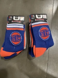 (2) Knicks Crew Socks 3 Pack Size 7-9 NEW - Picture 1 of 4