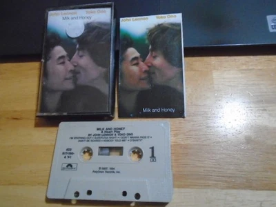 RARE OOP club John Lennon Yoko Ono CASSETTE TAPE Milk & Honey BEATLES rock 1984 - Image 1 of 2