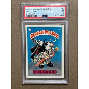 1985 Topps Garbage Pail Kids Evil Eddie PSA 7 Matte Sticker #1b OS1 Series 1 GPK - Picture 1 of 14