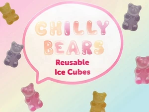 Chilly Bears wiederverwendbare Eiswürfel neu im Beutel 32 Stück BPA frei verschiedene Farben - Bild 1 von 4
