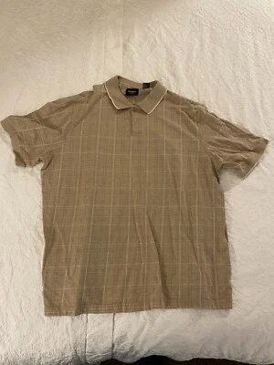Pre-owned Haggar XXL tan 2-button golf polo shirt - Image 1 of 3