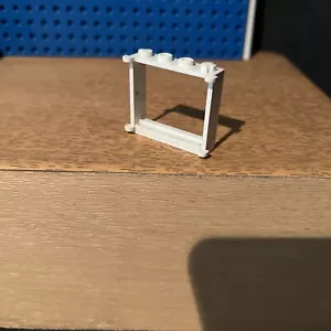 Vintage Lego White 3x4 Window with Corner Tabs Part Space Town Train 3853 - Picture 1 of 3