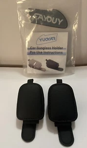 Yuoyar Auto schwarze magnetische Sonnenbrillenhalter: Paket mit 2 Neu in Verpackung - Bild 1 von 5