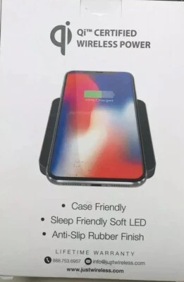 Just Wireless Qi Certified 10W  for Fast Charging  Wireless Charging Pad   - Image 1 of 4
