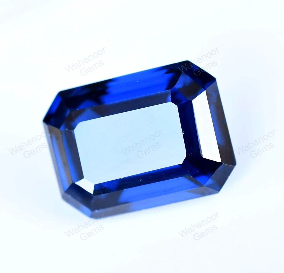 Piedra preciosa suelta certificada corte esmeralda azul 21,65 quilates tanzanita natural D' Block Foto 1 de 4