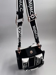 Mimco Stevie Micro Tote Cross Body Black White Rose Gold RRP $199 **AUS STOCK** - Picture 1 of 15