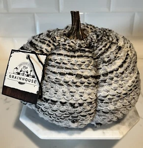 Soft Pumpkin Fall Decor 6.5" x 8" Autumn Halloween White Black NWT - Picture 1 of 17