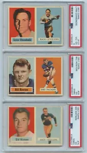 1957 Topps 3 Card Lot Inc. #137 Chandnois PSA 4 VG-EX, #33 Howton PSA 5(MK) EX - Picture 1 of 2